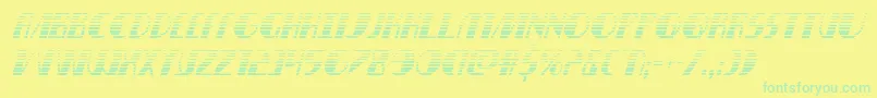 Шрифт nathanbrazilgradital1 1 – зелёные шрифты на жёлтом фоне