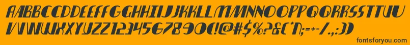 nathanbrazilital1 1 Font – Black Fonts on Orange Background