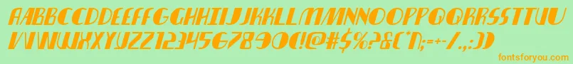 Шрифт nathanbrazilital1 1 – оранжевые шрифты на зелёном фоне