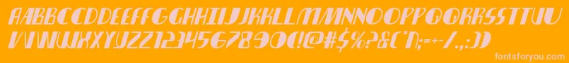 nathanbrazilital1 1-Schriftart – Rosa Schriften auf orangefarbenem Hintergrund