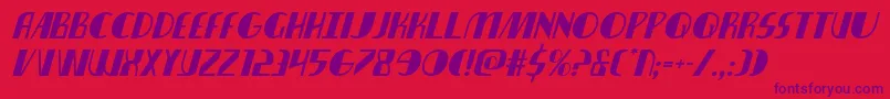 nathanbrazilital1 1 Font – Purple Fonts on Red Background