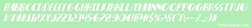 nathanbrazilital1 1 Font – White Fonts on Green Background