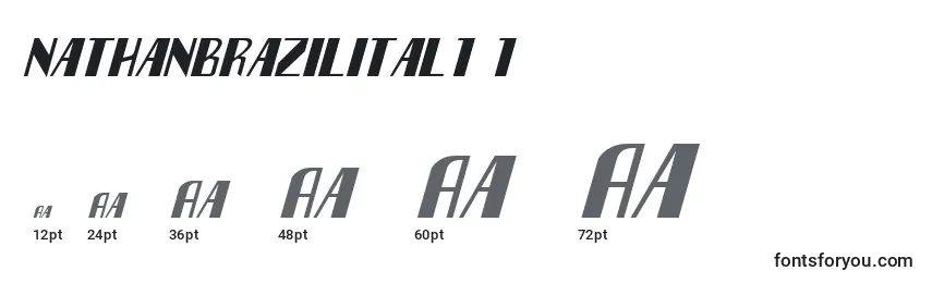 Размеры шрифта Nathanbrazilital1 1