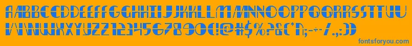 nathanbrazillaser1 1 Font – Blue Fonts on Orange Background