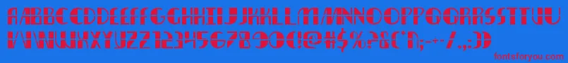 フォントnathanbrazillaser1 1 – 赤い文字の青い背景