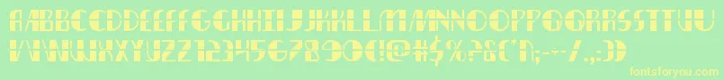 nathanbrazillaser1 1 Font – Yellow Fonts on Green Background