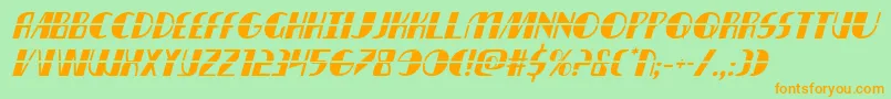 nathanbrazillaserital1 1 Font – Orange Fonts on Green Background