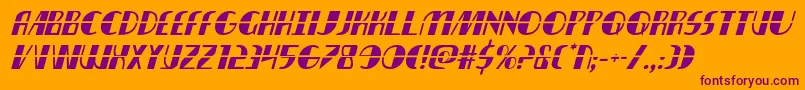 nathanbrazillaserital1 1 Font – Purple Fonts on Orange Background