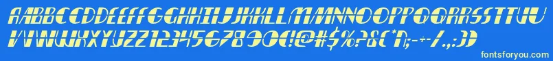 nathanbrazillaserital1 1 Font – Yellow Fonts on Blue Background