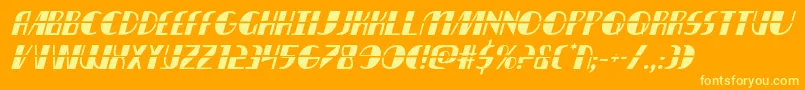 nathanbrazillaserital1 1 Font – Yellow Fonts on Orange Background