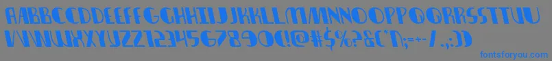 nathanbrazilleft1 1 Font – Blue Fonts on Gray Background