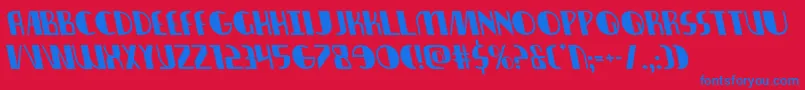 nathanbrazilleft1 1 Font – Blue Fonts on Red Background