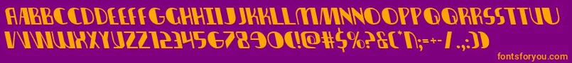 nathanbrazilleft1 1 Font – Orange Fonts on Purple Background