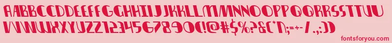 nathanbrazilleft1 1 Font – Red Fonts on Pink Background