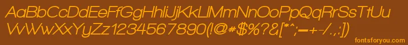 WalkwayObliqueUltrabold Font – Orange Fonts on Brown Background