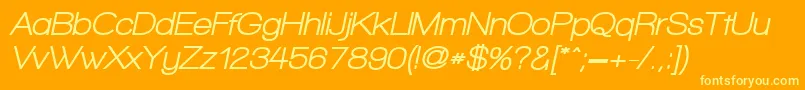 WalkwayObliqueUltrabold Font – Yellow Fonts on Orange Background