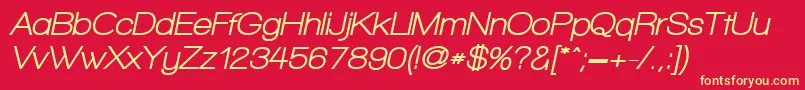 WalkwayObliqueUltrabold Font – Yellow Fonts on Red Background