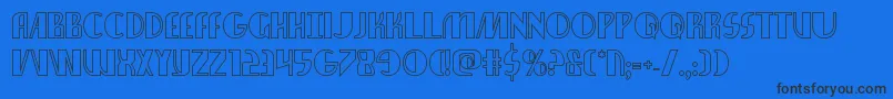 nathanbrazilshadow1 1 Font – Black Fonts on Blue Background