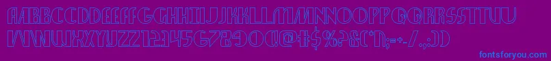 nathanbrazilshadow1 1 Font – Blue Fonts on Purple Background