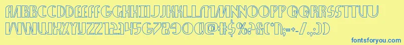 nathanbrazilshadow1 1 Font – Blue Fonts on Yellow Background