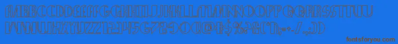 nathanbrazilshadow1 1-Schriftart – Braune Schriften auf blauem Hintergrund