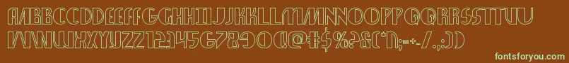 Шрифт nathanbrazilshadow1 1 – зелёные шрифты на коричневом фоне