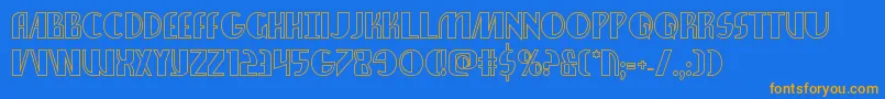 Шрифт nathanbrazilshadow1 1 – оранжевые шрифты на синем фоне