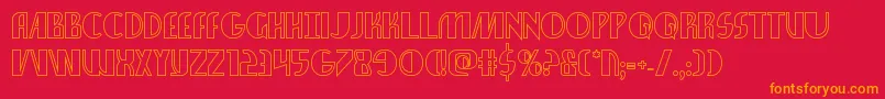 nathanbrazilshadow1 1 Font – Orange Fonts on Red Background