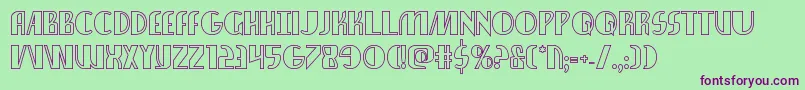 nathanbrazilshadow1 1 Font – Purple Fonts on Green Background