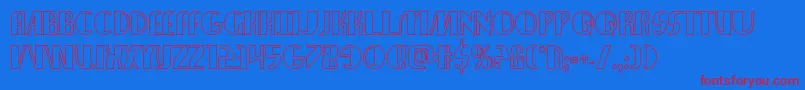 nathanbrazilshadow1 1-Schriftart – Rote Schriften auf blauem Hintergrund