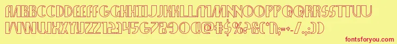 Шрифт nathanbrazilshadow1 1 – красные шрифты на жёлтом фоне