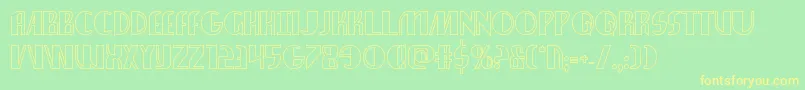 nathanbrazilshadow1 1 Font – Yellow Fonts on Green Background