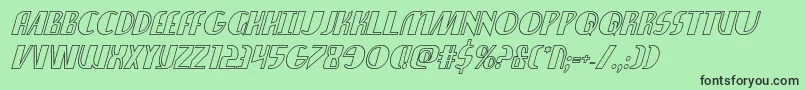 nathanbrazilshadowital1 1 Font – Black Fonts on Green Background