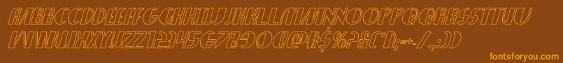 nathanbrazilshadowital1 1 Font – Orange Fonts on Brown Background