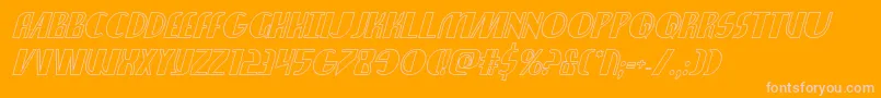 nathanbrazilshadowital1 1 Font – Pink Fonts on Orange Background