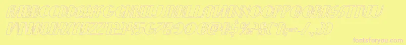 nathanbrazilshadowital1 1 Font – Pink Fonts on Yellow Background