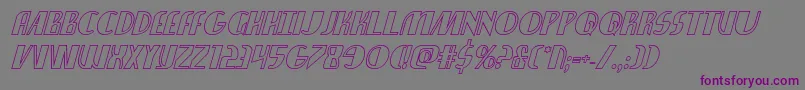 nathanbrazilshadowital1 1 Font – Purple Fonts on Gray Background