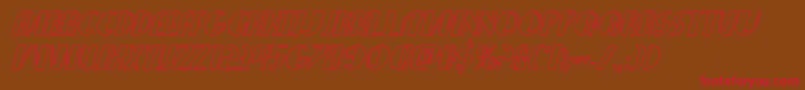 nathanbrazilshadowital1 1 Font – Red Fonts on Brown Background