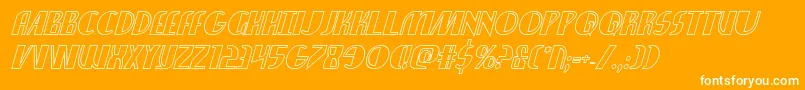 nathanbrazilshadowital1 1-Schriftart – Weiße Schriften auf orangefarbenem Hintergrund