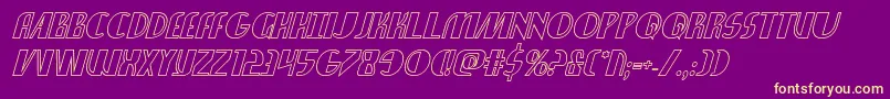 nathanbrazilshadowital1 1 Font – Yellow Fonts on Purple Background