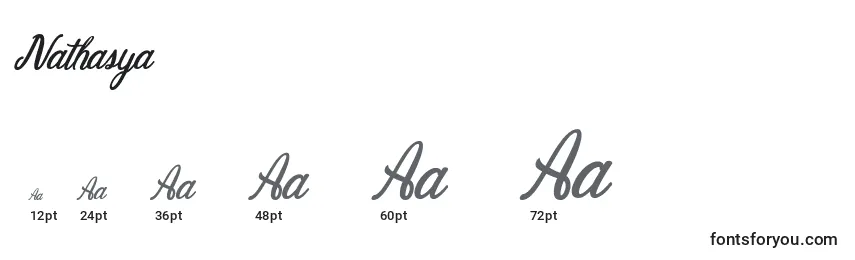 Nathasya Font Sizes
