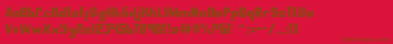 Czcionka nationalexpress – brązowe czcionki na czerwonym tle