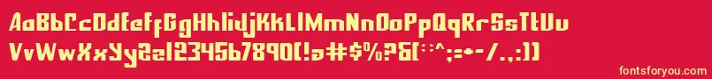 nationalexpress Font – Yellow Fonts on Red Background
