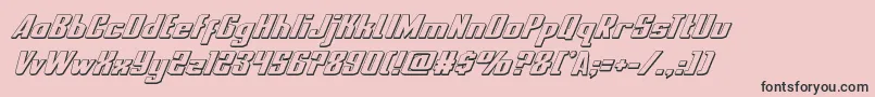 nationalexpress3dital Font – Black Fonts on Pink Background