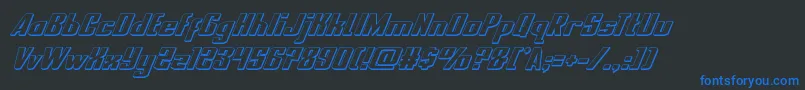 nationalexpress3dital Font – Blue Fonts on Black Background