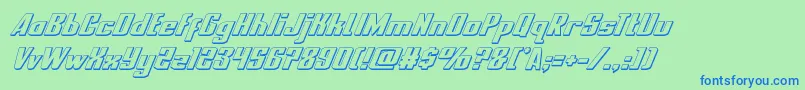 nationalexpress3dital Font – Blue Fonts on Green Background