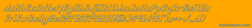 nationalexpress3dital Font – Blue Fonts on Orange Background