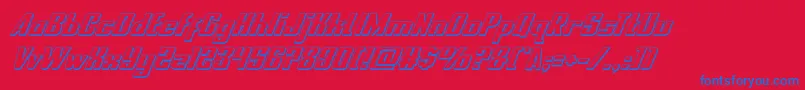 nationalexpress3dital Font – Blue Fonts on Red Background