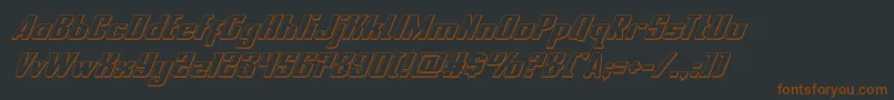 nationalexpress3dital Font – Brown Fonts on Black Background