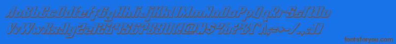 nationalexpress3dital Font – Brown Fonts on Blue Background